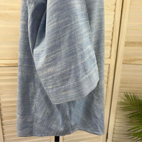 Frame Chambray Dolman Sleeve Blouse Top Large - Picture 8 of 15